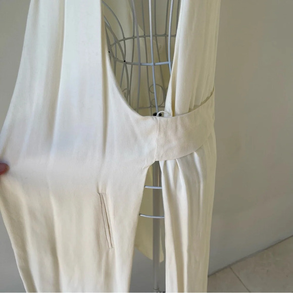 Cupcake and cashmere viscose blend open front long vest pockets ivory size XS - Picture 4 of 9